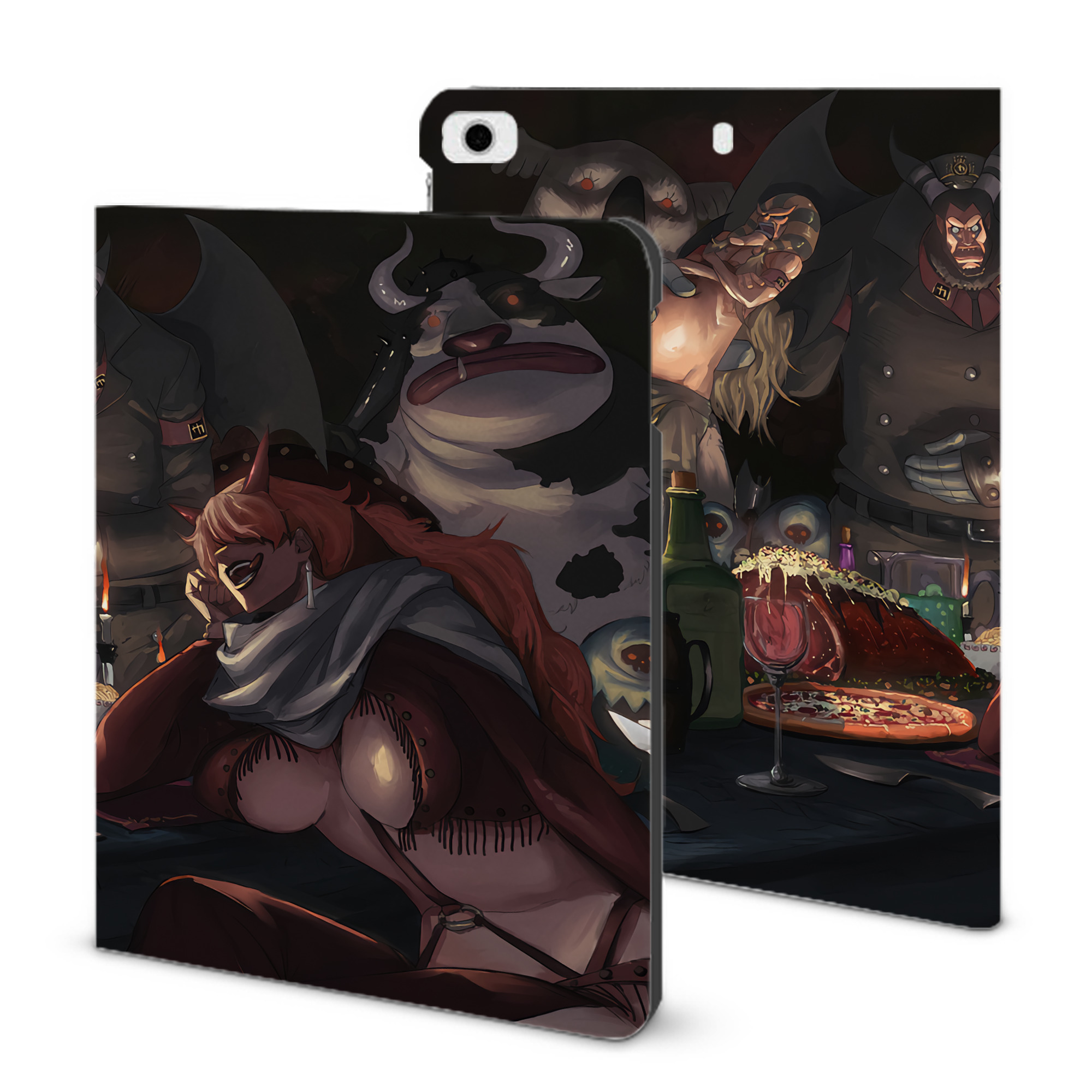 ワンピース ONE PIECE IPad ケース ブック型 PUレザー TPU 耐衝撃 軽量 薄型 ペン収納なし 全面保護 IPad 各モデル対応